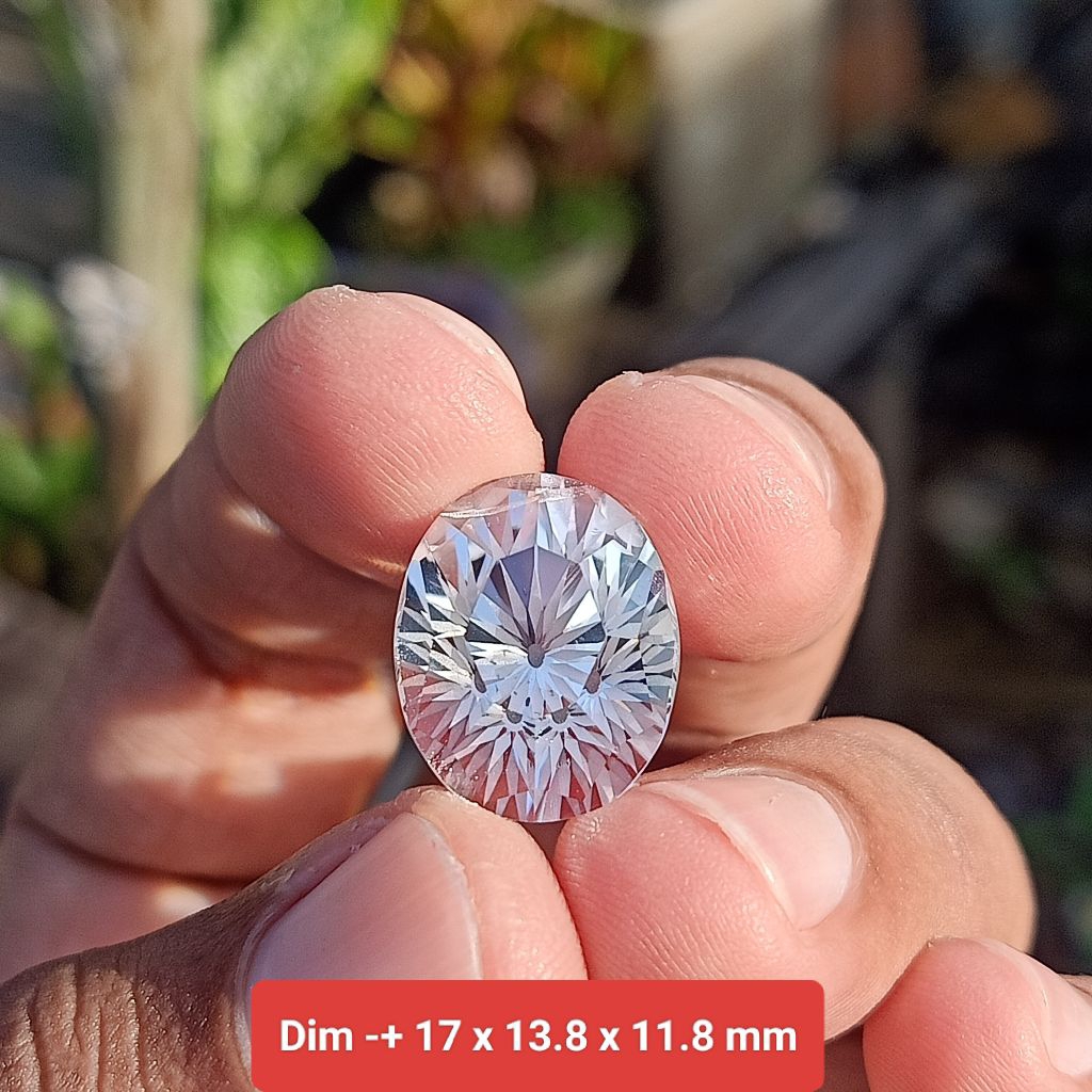 NATURAL BATU KECUBUNG AIR FULL CUTTING MOTIF TERATAI ( NATURAL CRYSTAL QUARTZ )