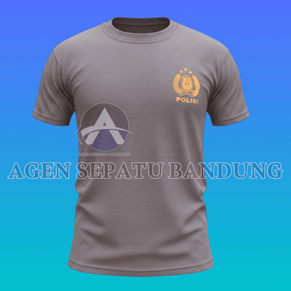 Kaos Polisi Coklat Super Tebel/Kaos Dalam Coklat Polisi Pendek