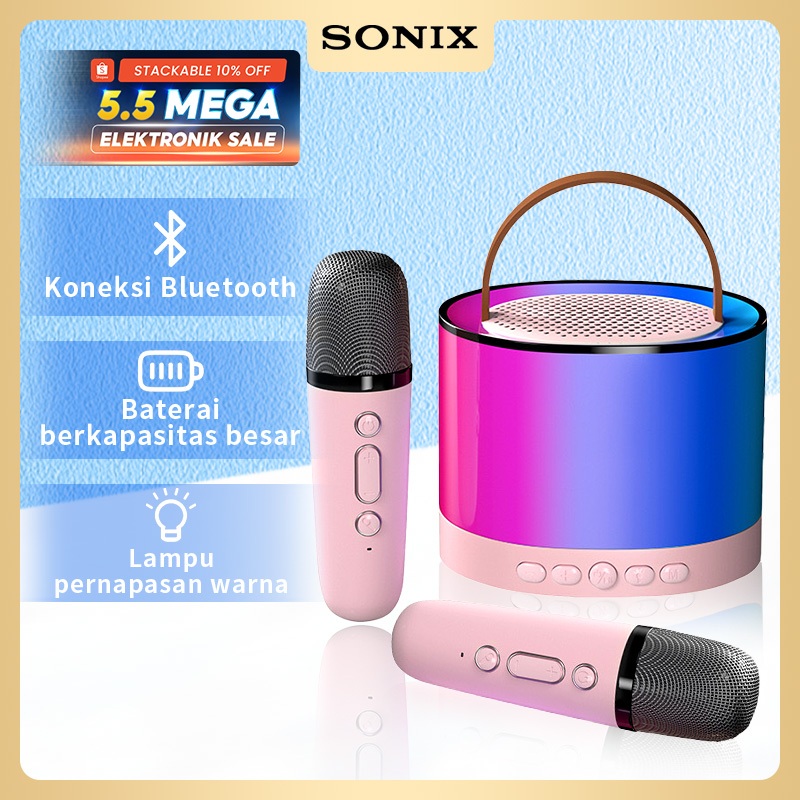 Sonix Karaoke Bluetooth Speaker SK06 Mini Portable Speaker with MIC Full Bass Wireless KTV Cute Wire