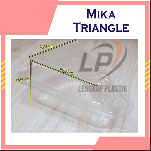 ( Instant ) MIKA BOX TRIANGLE / MIKA SEGITIGA BENING TRANSPARAN / MIKA SLICE CAKE / MIKA KUE POTONG