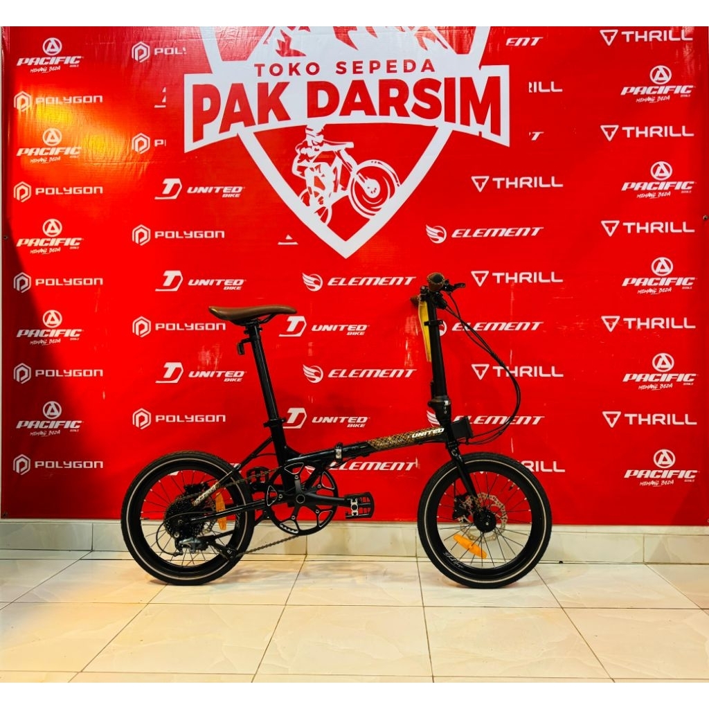 Sepeda Lipat United 10 Speed rem hydrolik Shimano Tiagra edisi khusus