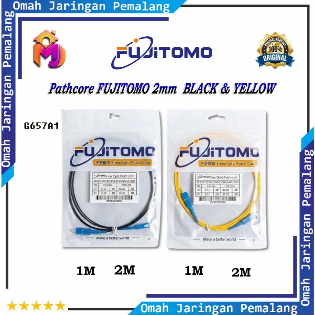 FUJITOMO Pathcore 2.0mm Yellow Dan Black/Pathcore Warna Warni