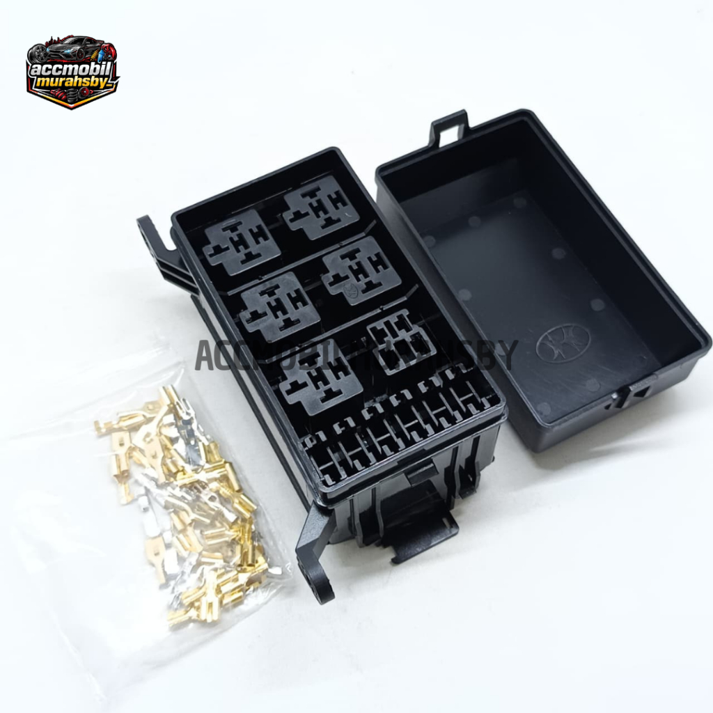 isi 12 SLOT Kotak Sekring Fuse Relay Holder Box rumah Relay fuse box