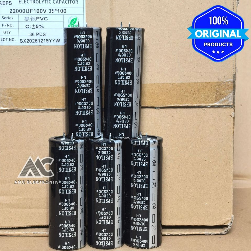 elco 22000/100v epsilon elcho epsilon original 100v 22000 uf