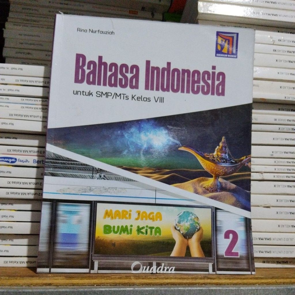 buku bekas quadra smp kelas 8 bahasa Indonesia