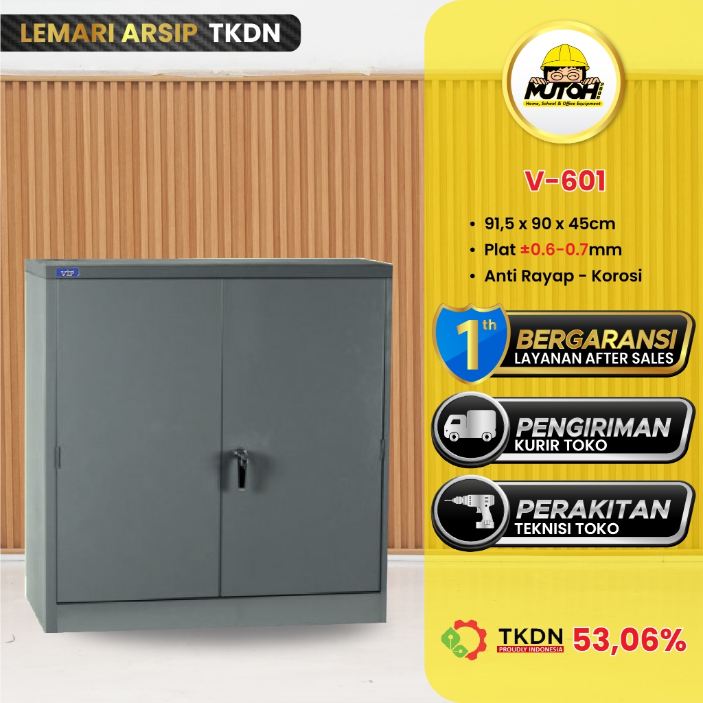 Lemari Arsip Besi Swing Plat Pendek TKDN | Lemari Arsip Kantor