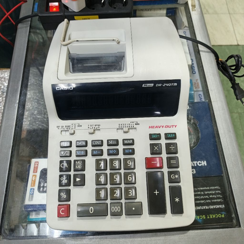 Kalkulator Printing CASIO DR 240TM/Calculator kasir DR 240TM/REAL PICTURE