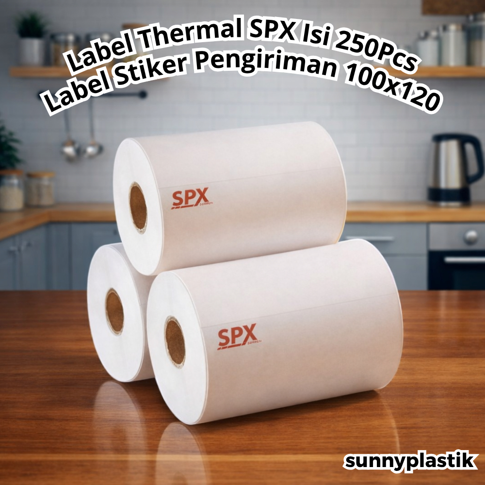 Kertas Thermal 250 Lembar Label Stiker Barcode Label Pengiriman Kertas Resi Label Thermal SPX