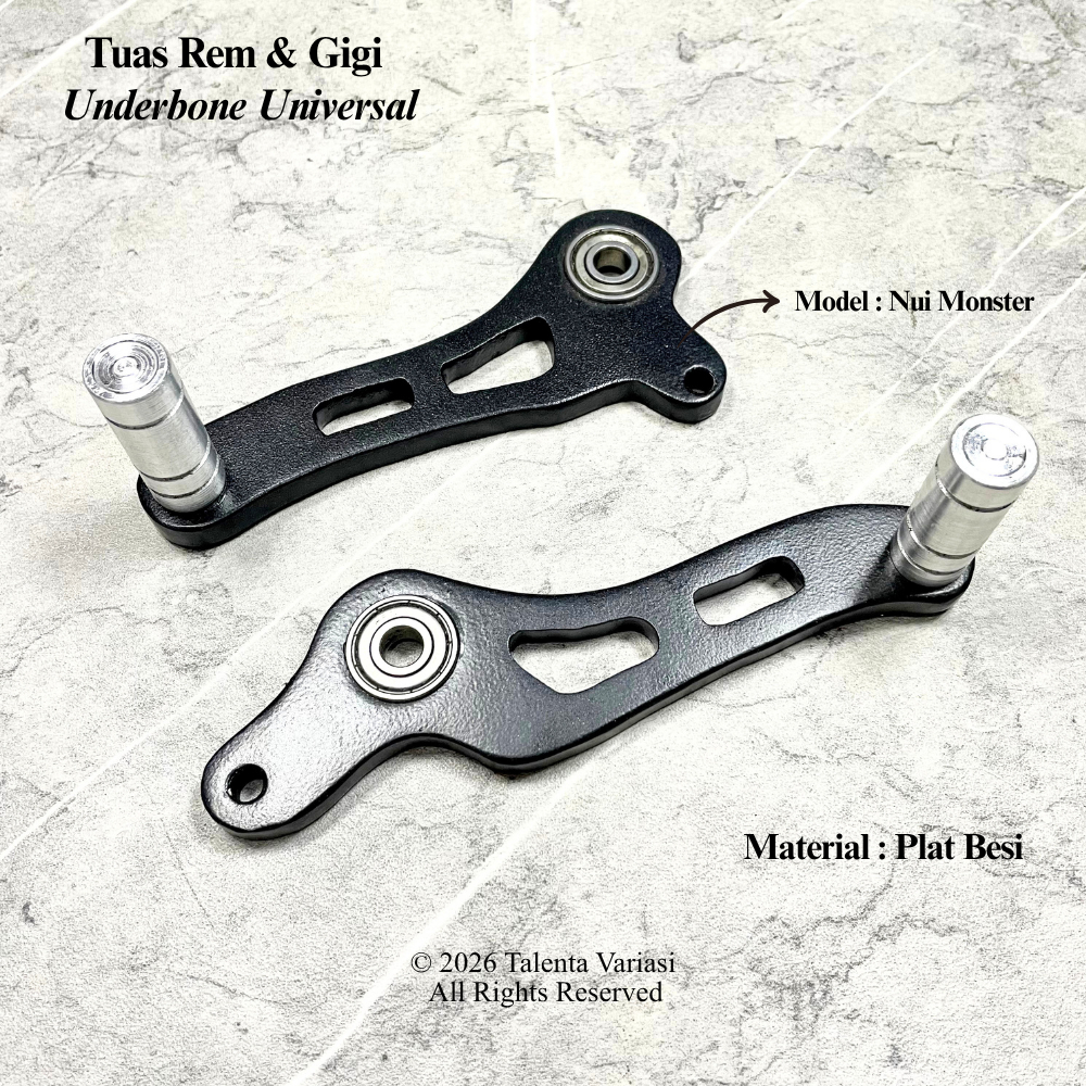Tuas Gigi Underbone dan Tuas Rem Underbone Nui Monster Bahan Plat Besi Underbone Universal