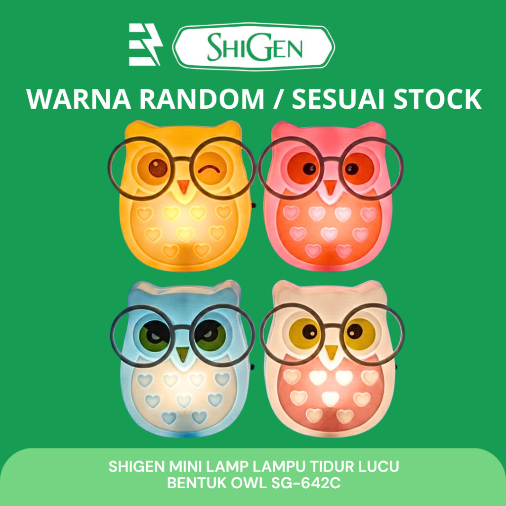 Shigen Lampu Tidur Mini Lamp Bentuk Owl Lucu Imut SG-642C