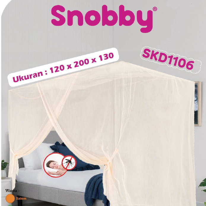 Kelambu KOTAK Snobby Polos 120 x 200 Anti Nyamuk 120 x 200 x 130 / Kelambu Kasur No.3