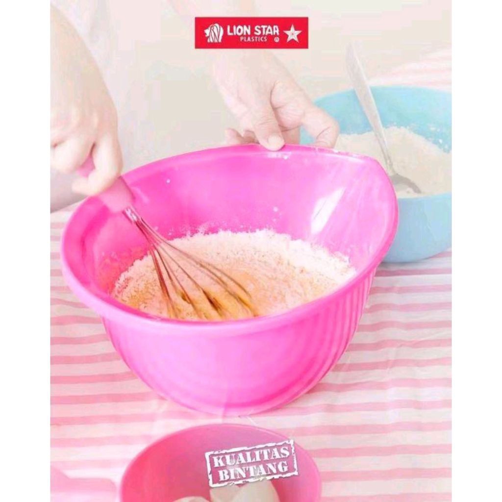 BL - Lion Star BW 2 Mixing Egg Bowl / Baskom Adonan Mangkok Kocok Telur / Mangkok Plastik