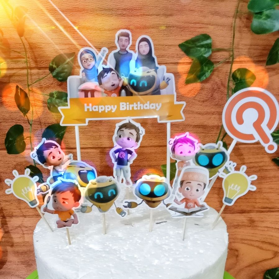 Toper Riko The Series (Bisa Request Nama) untuk Hiasan Kue Ulang Tahun / Ultah Anak Karakter (Topper
