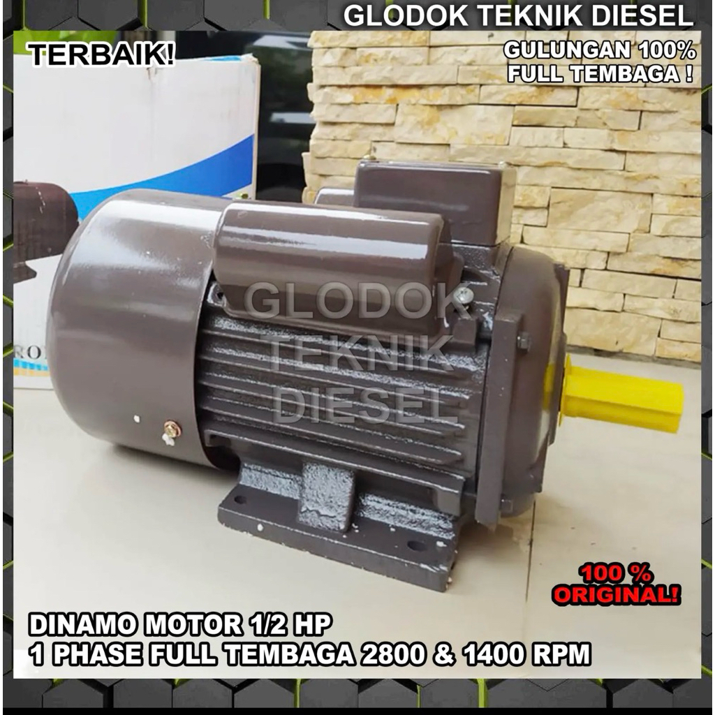 DINAMO 1/2hp maestro 1400RPM / dinamo tembaga maestro 1/2hp