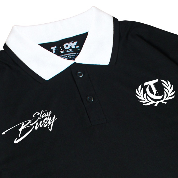 Troy Company Kaos Polo Hitam - Wealth Polo Shirt Black PRD 3002