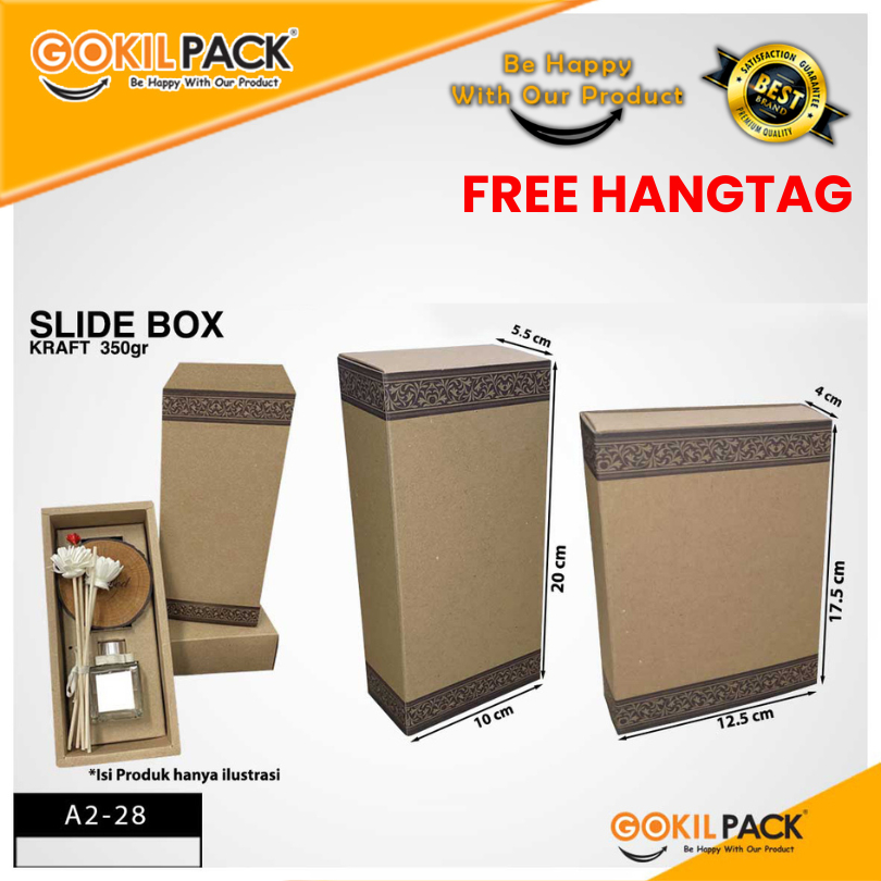 Slide Box|Kardus|Dus|Packaging|Dus murah|Kotak Kraft slide| A2-28