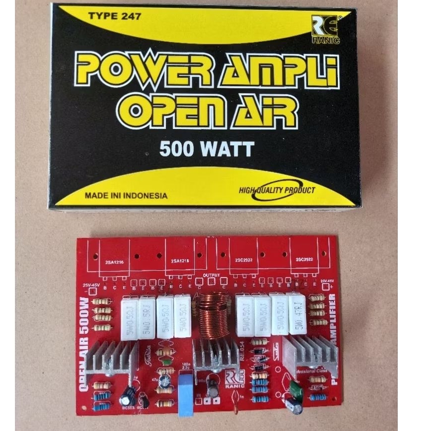 Kit Driver Power Amplifier Open Air 500 Watt Mono 247