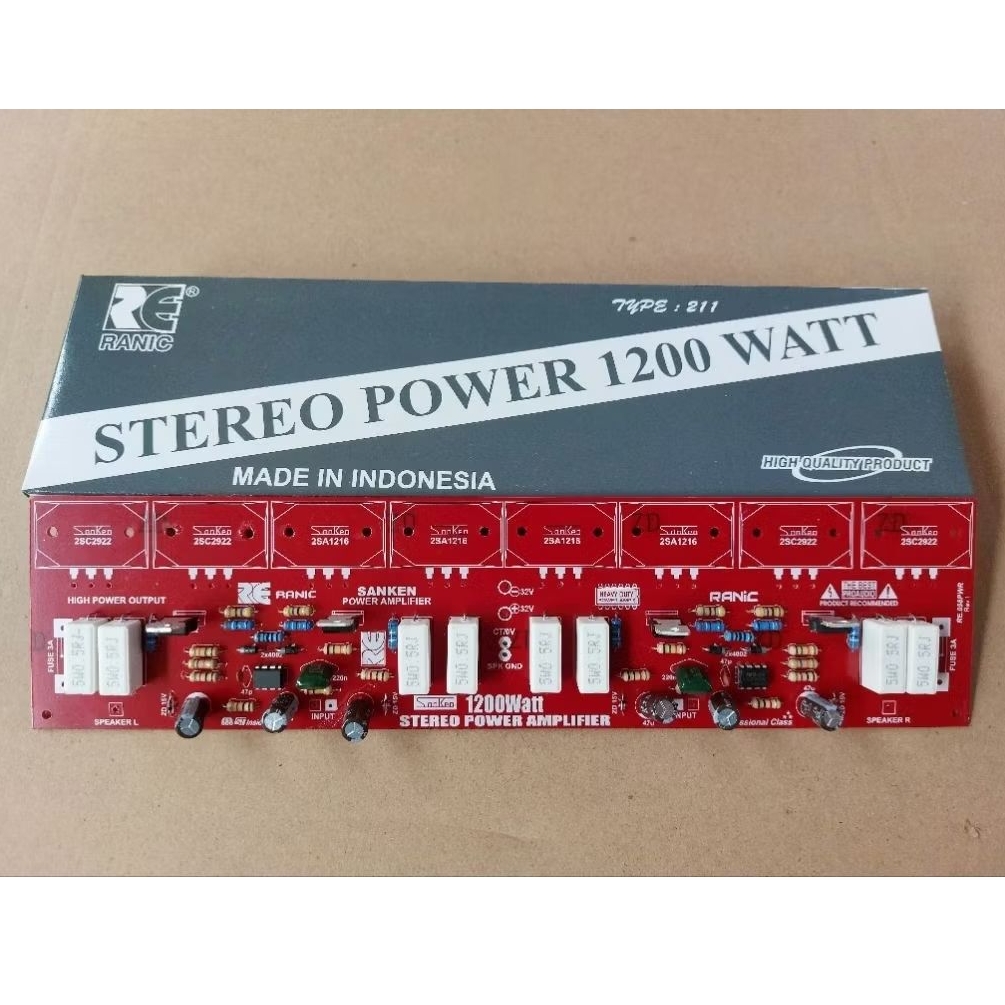 Kit Driver Power Amplifier 1200 Watt Stereo 211
