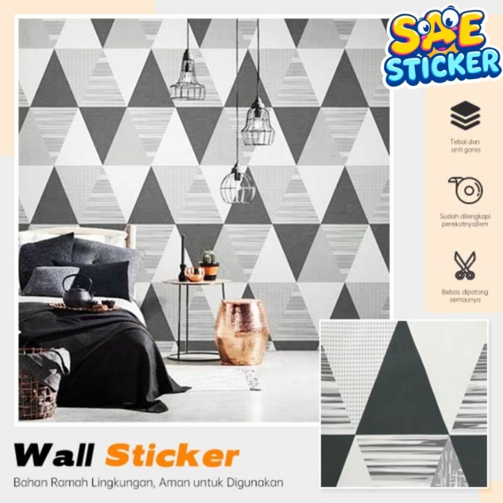 Wallpaper Sticker Dinding Ruang Tamu Kamar Tidur