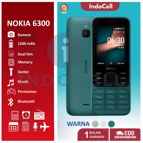 NOKIA Hp Jadul 6300 New 2021 Grosir