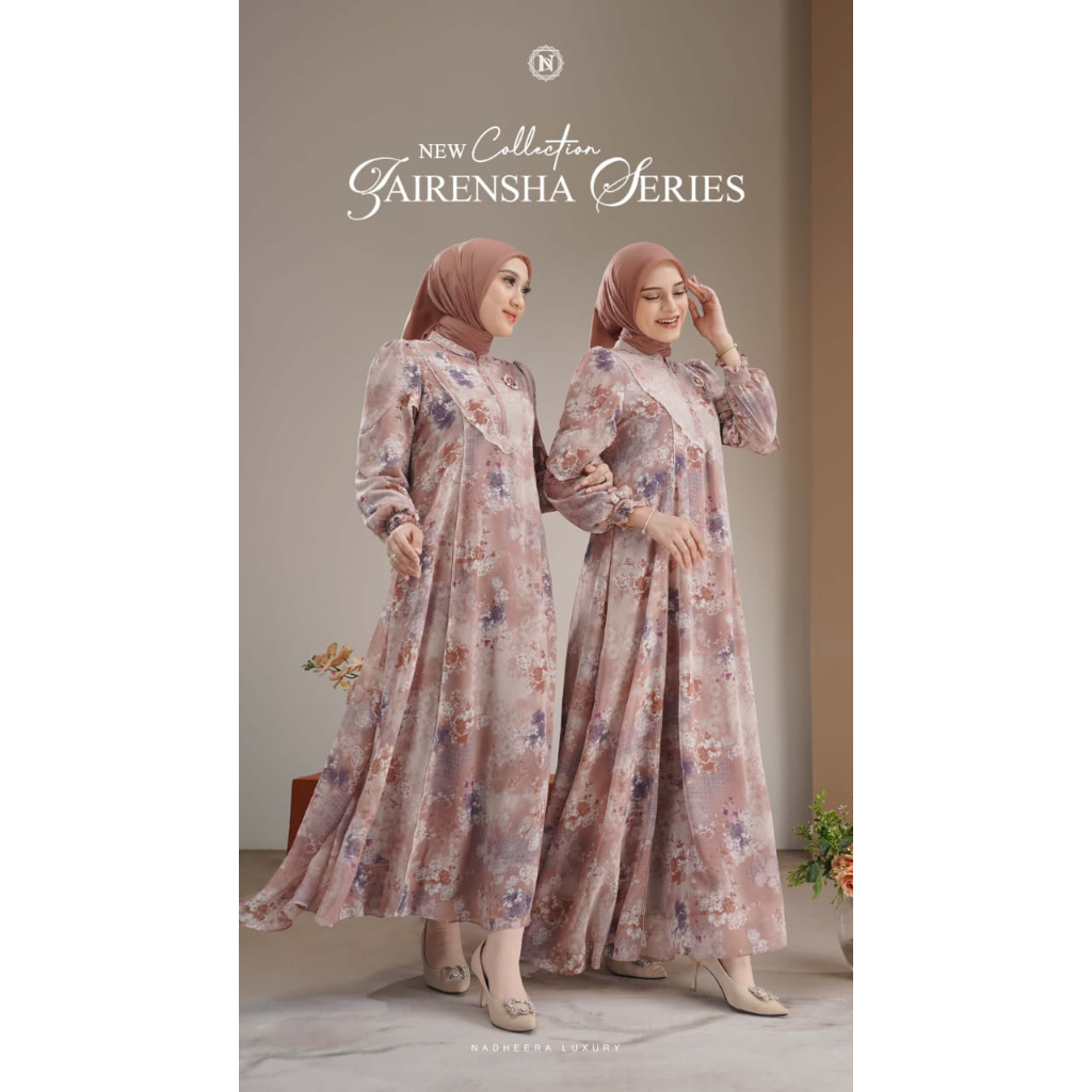 READY / ZAIRENSHA SERIES ( DRESS MIDI ) NADHEERA LUXURY TERBARU / GAMIS TERBARU / BY NADHEERA LUXURY