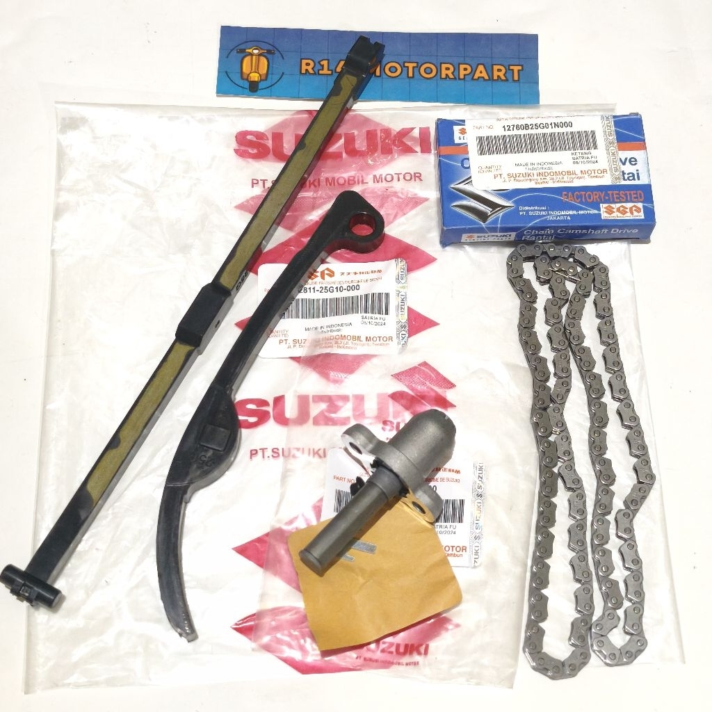 PAKET 3 ITEM KARET TENSIONER + RANTE KETENG + TONJOKAN KETENG SUZUKI SATRIA FU SATRIA FU 150