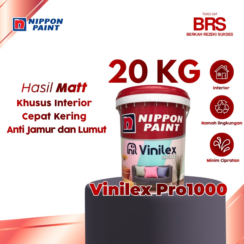 CAT TEMBOK NIPPON VINILEX PRO 1000 20KG , NIPPON INTERIOR (5)