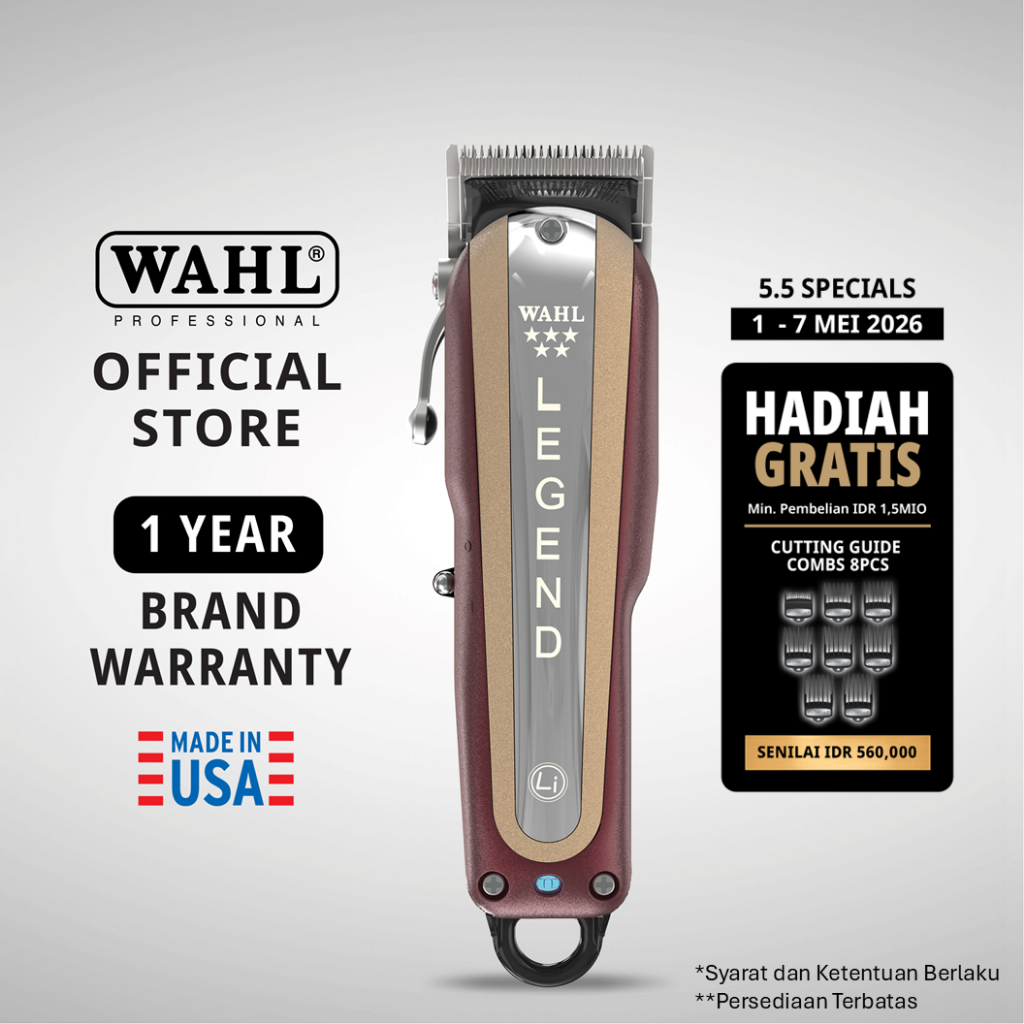 Wahl Legend Cordless Hair Clipper - Alat Cukur, Pemangkas, Alat Perawatan, Potong Rambut, Alat Cukur