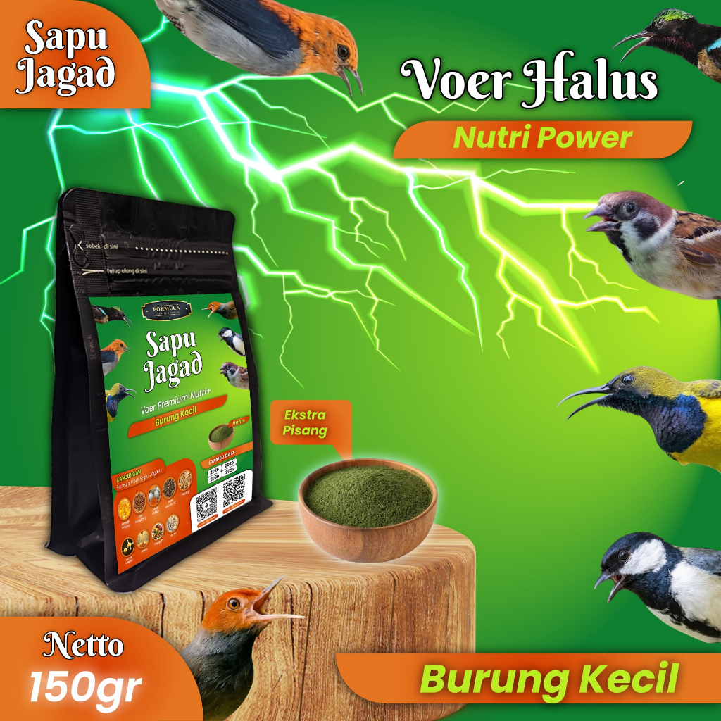 Pakan Burung Kicau Protein Tinggi I Khusus Burung Kecil (Halus) I Penguat Fisik & Mental Burung Gaco