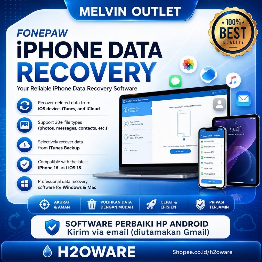 FONEPAW IPHONE DATA RECOVERY - PULIHKAN DATA IPHONE | IPAD | IOS