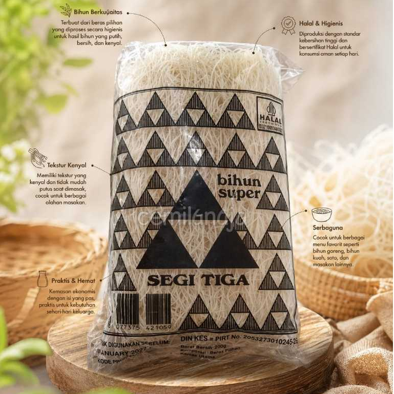 BIHUN SUPER CAP SEGITIGA 200 GRAM BAHAN POKOK SEMBAKO MURAH