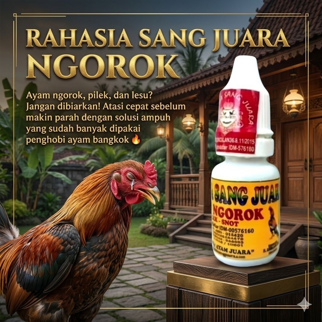 RSJ OBAT ANTI NGOROK Serta PILEK PADA AYAM PALING AMPUH KEMASAN 15 ml