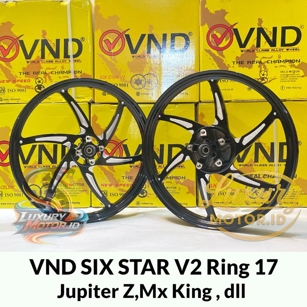 Velg VND Six Star V2 Ring 17 Jupiter Z Mx King uk 160/160 Velg Racing Jupiter Mx King