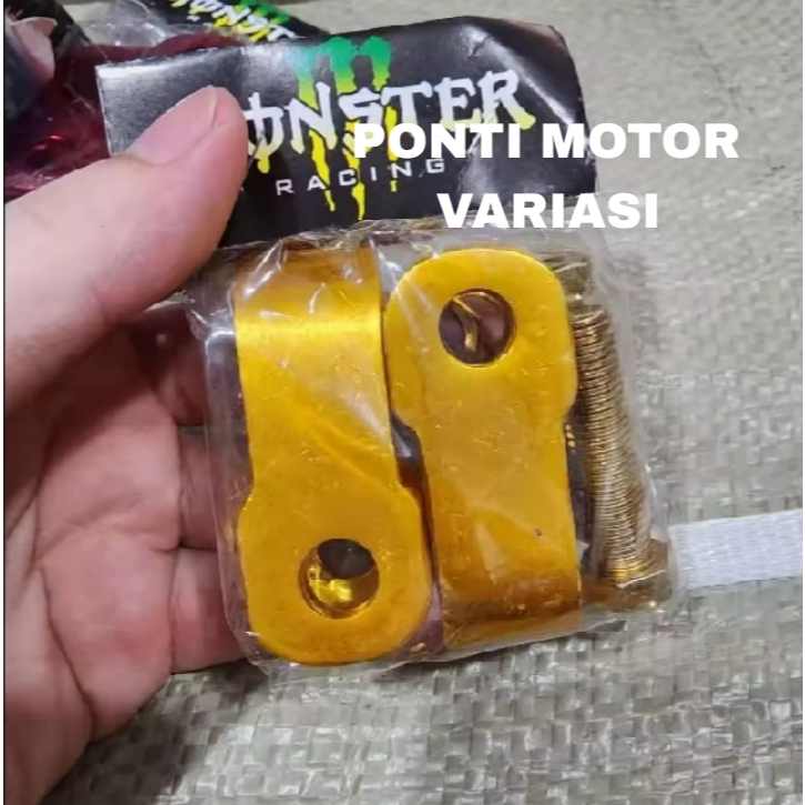 Pangkon Shock Belakang Motor Bebek plus baut Peninggi Shock bebek Sambungan Shock bebek peninggi beb