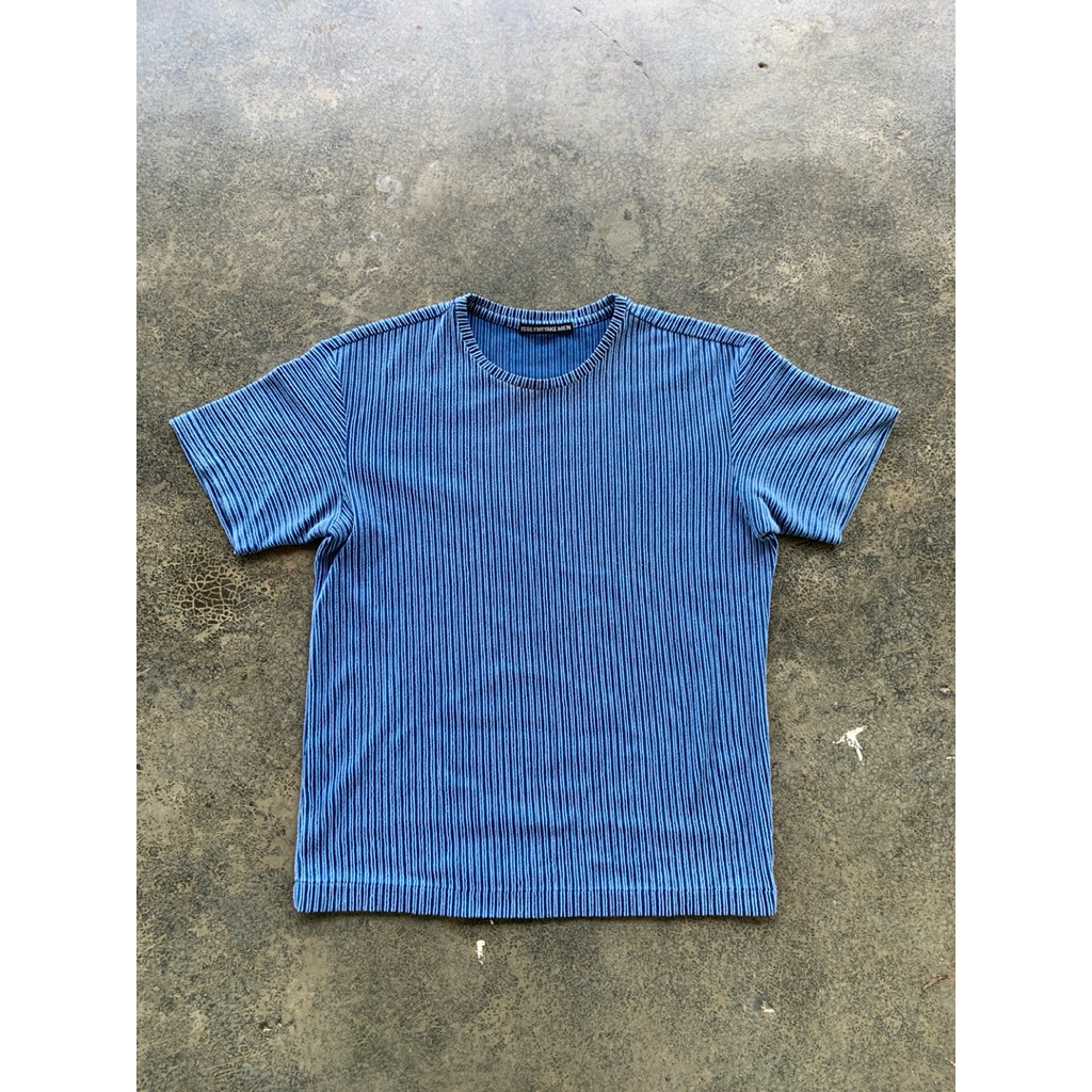 Issey Miyake Men Blue Pleated Tshirt