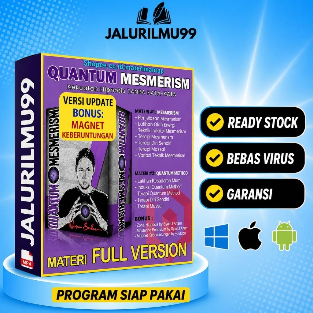 COURSE + BONUS | HIPNOTIS Tanpa Kata mesmerism Quantum Method Full Matery