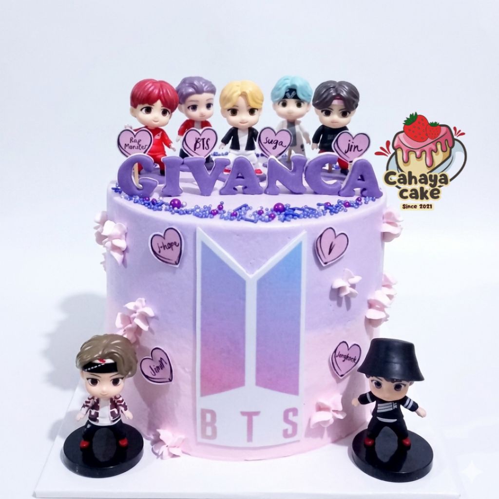 BTS Custom Cake/ Kue Ulang Tahun BTS / Kue Ultah Anak Perempuan