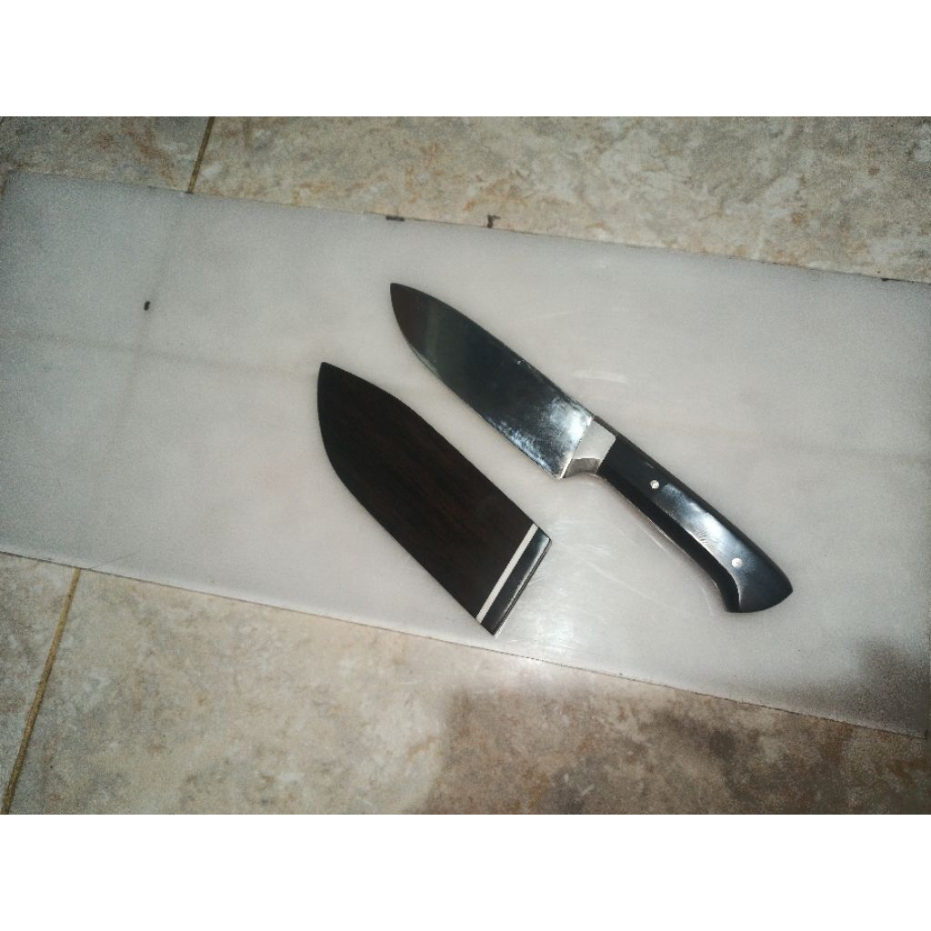 pisau dapur/seset/mancing/outdoor baja HSS D2 merk TKM Germany anti meleyot awet tajam tahan karat/s