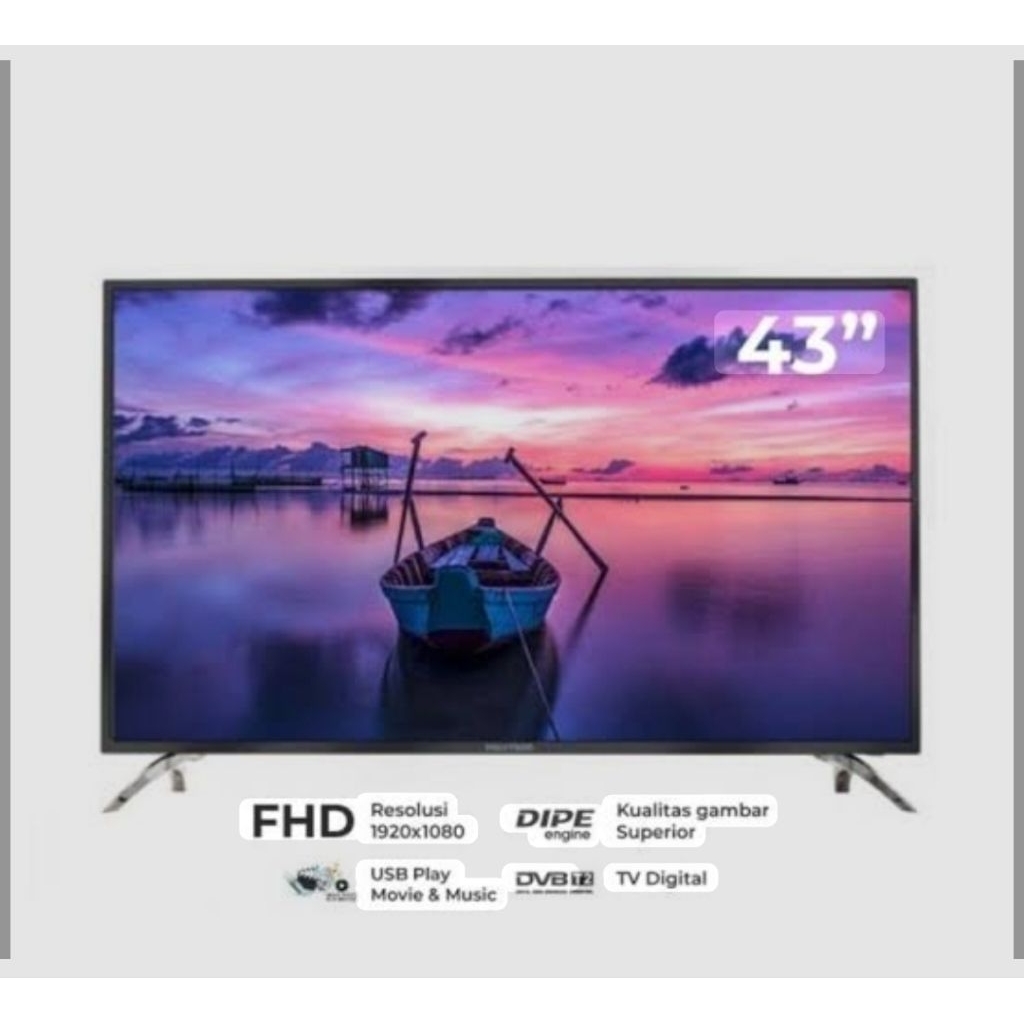POLYTRON LED TV DIGITAL 43 INCH PLD 43V8853/43V1553