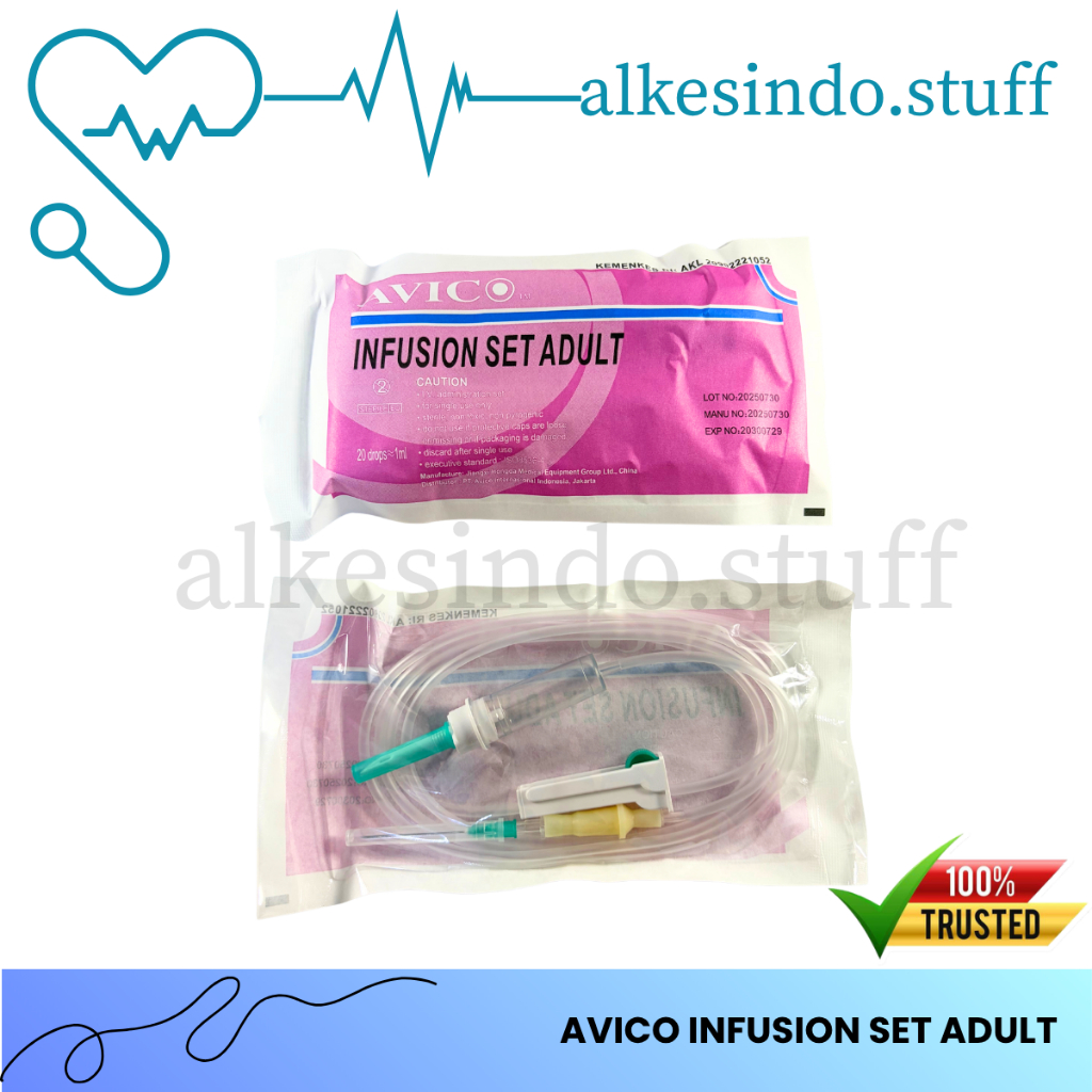 Avico Infus Set Dewasa Disposable Infusion Set Adult Selang Infus Dewasa Satuan