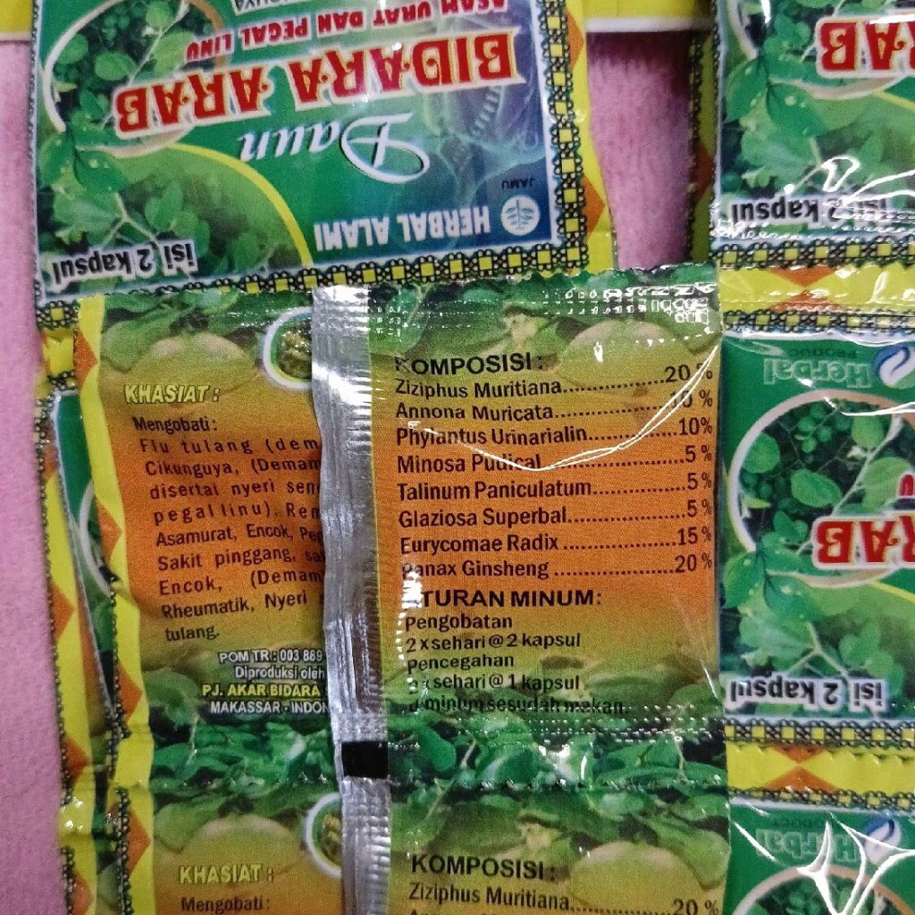 Daun Bidara Arab (Asam Urat Dan Pegal Linu) Renceng