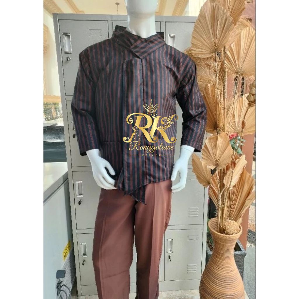Surjan Lurik Pria Dewasa Bahan Katun Halus/Baju Lurik Adat Jawa Pria Dewasa Termurah