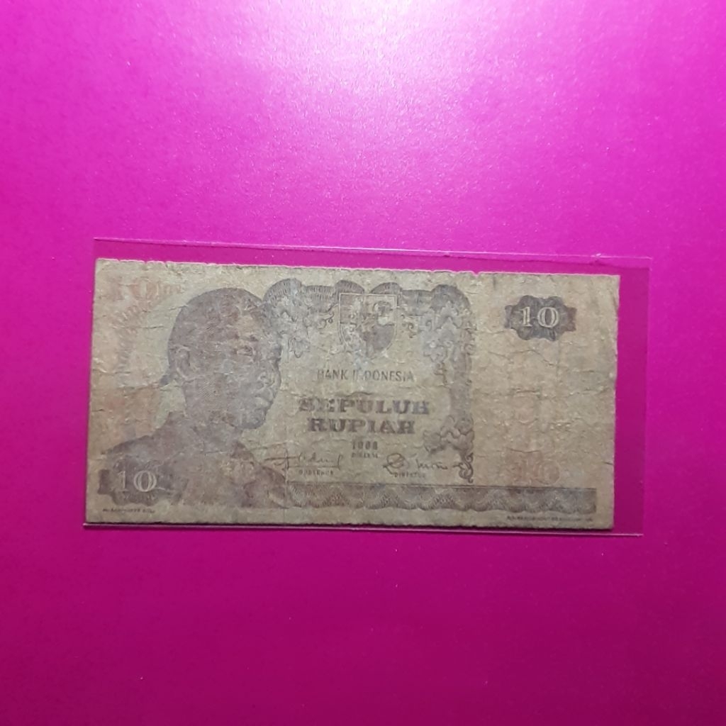 uang kuno 10 rupiah sudirman 1968