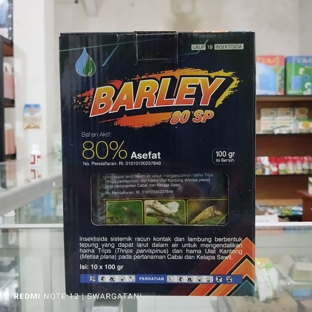 INSEKTISIDA BARLEY 80 SP BAHAN AKTIF ASEFAT - 100 GRAM