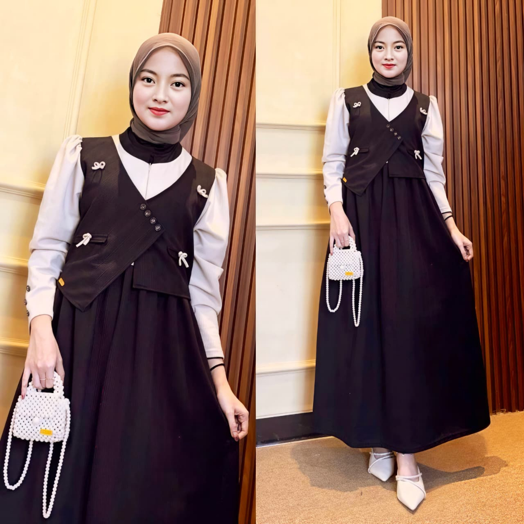 Dress Busui Wanita Anne Avantie - Nyaman Friendly Bahan Lembut Soft Knit