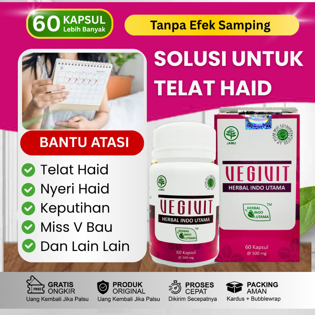 Obat Solusi Telat Haid 1 2 Bulan Pelancar Haid Nyeri Haid Sumilangeun Keputihan Vegivit