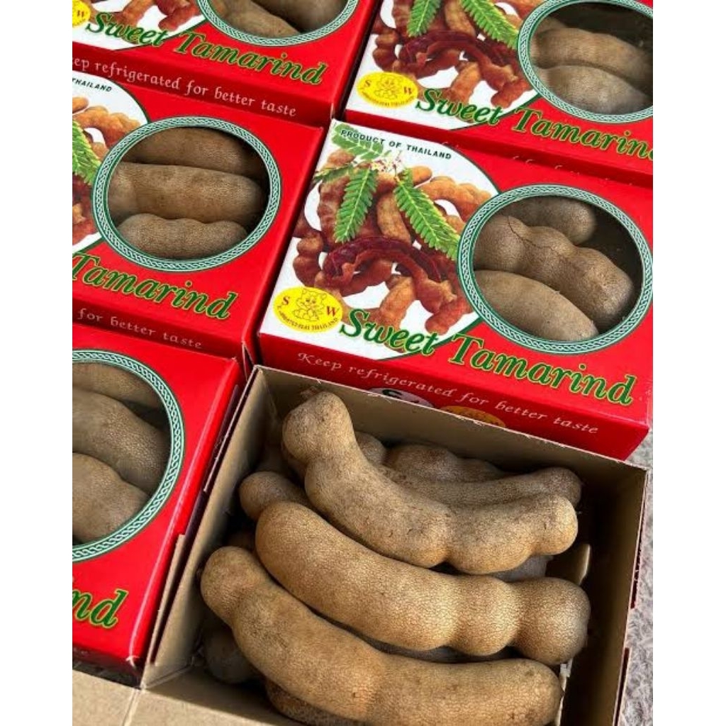 4 kotak buah tamarin asam manis thailand oleh oleh buah sweet tamarind