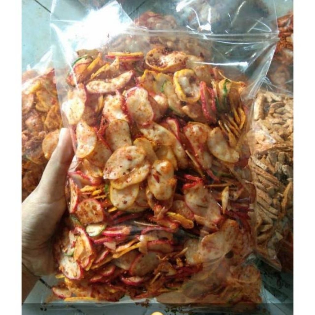 kerupuk seblak basah 500-1kg daun jeruk