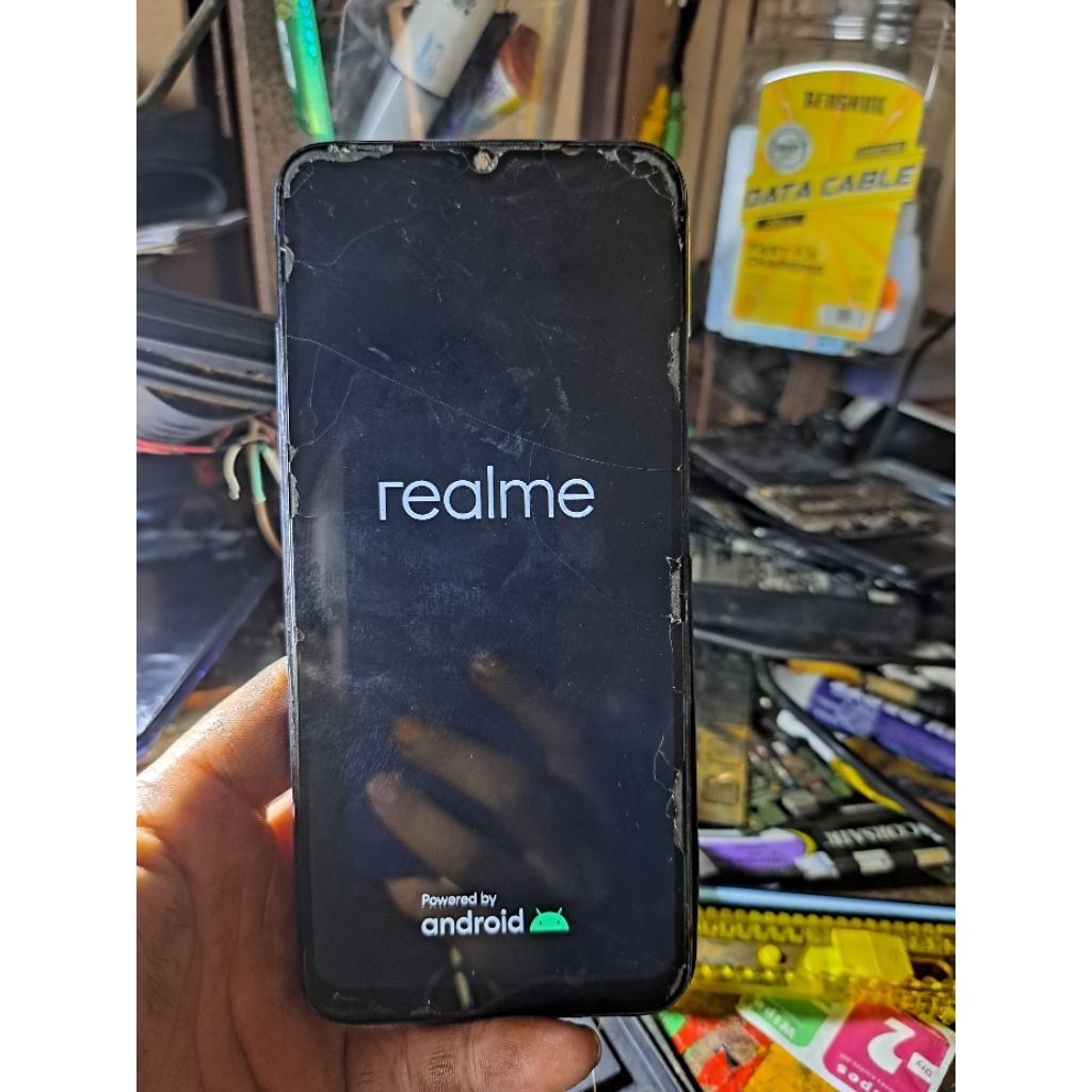 realme c11 bootloop mesin perawan batre ori