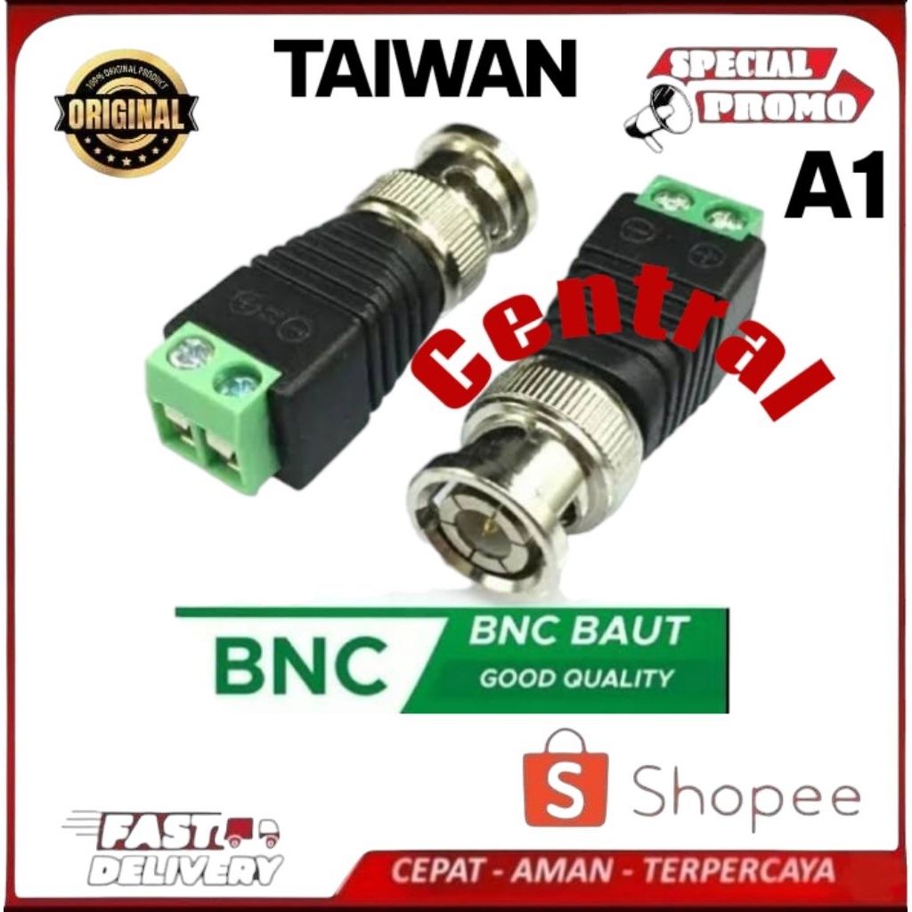 Konektor Camera Cctv BNC Model Baut GradeA / Jack Kamera Cctv Bnc Model Baut Taiwan